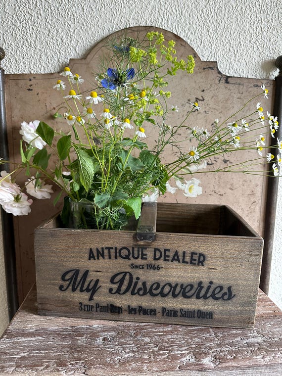 Wooden basket sorting box wooden box storage wooden slider small antique finish wooden box
