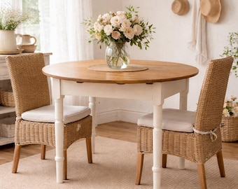 Stół jadalny, styl antyczny, stół kuchenny, stolik pomocniczy, stół drewniany, styl vintage, dostępny w 4 różnych kolorach