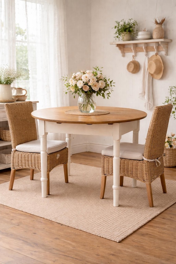 Dining table, antique style, kitchen table, side table, wooden table, vintage style, available in 4 different colors