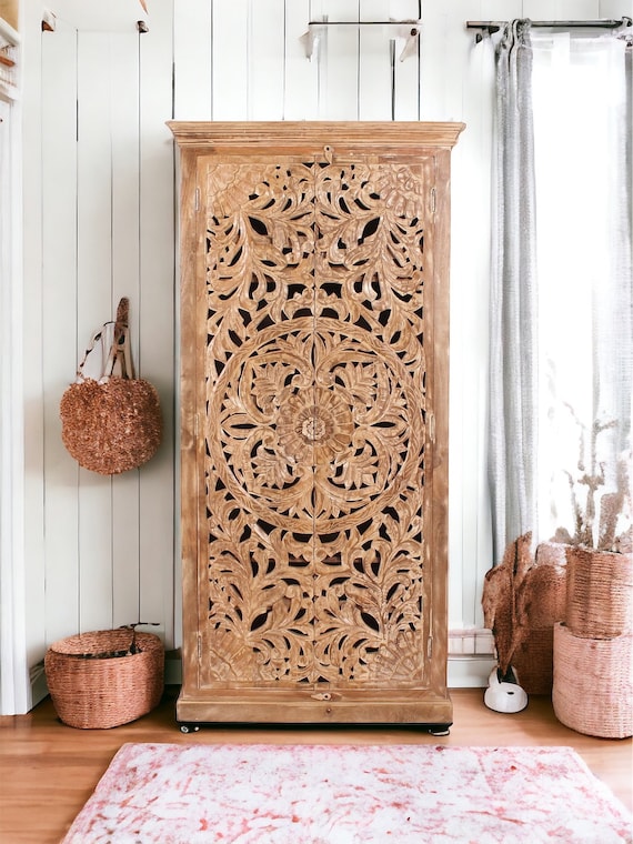 Wardrobe Cabinet Furniture Wooden Cabinet Cupboard Vintage Oriental