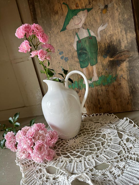 Jug milk jug vase white porcelain vintage