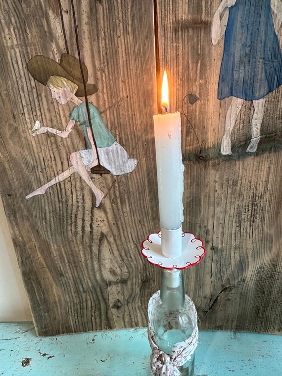 Candlestick candle holder for bottles decorative candles vintage