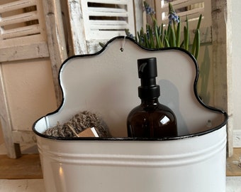 Soap dish storage bowl hanging bowl enamel decoration garden shabby