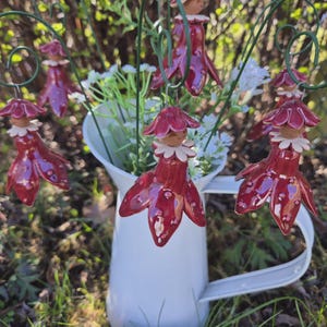 Flowers Ceramic Figures Vintage Handmade Art Ceramic Decoration Garden Stake Garden Decoration
