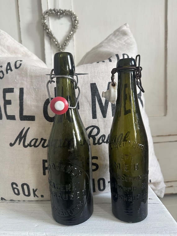 Old antique glass bottles lemonade bottle decoration vintage