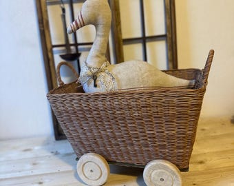 Cesto Cesto de arrumação com rodas Cesto de madeira Cesto de roupa Cesto de rattan