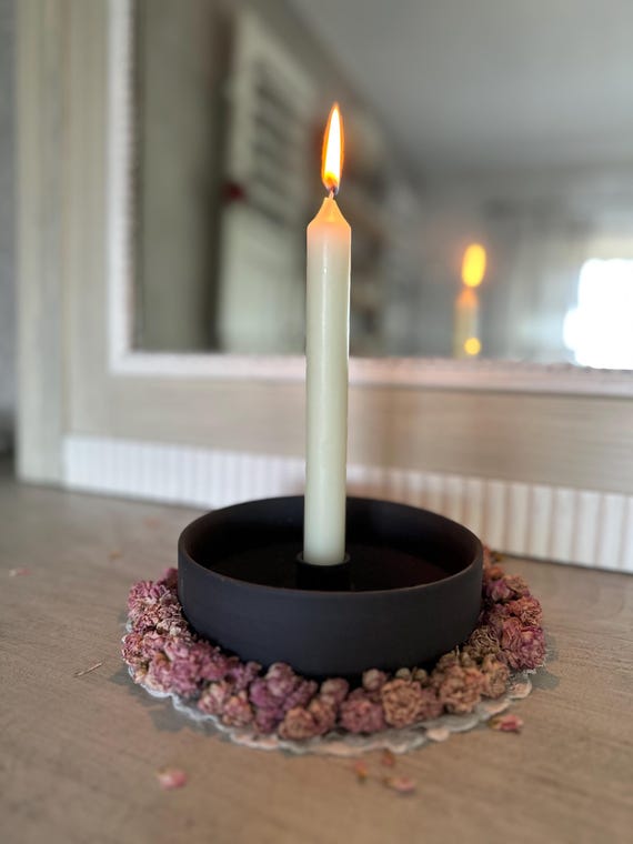 Candle holder candle bowl ceramic candle bowl vintage antique finish