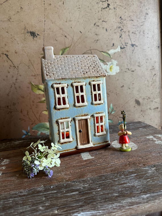 Light House Ceramic House Candle House Vintage