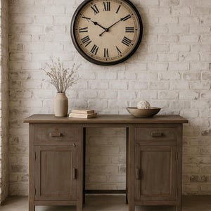 Desk, old antique table, wooden table, unique vintage piece