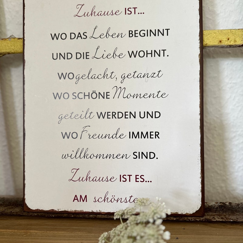 Blechschilder mit sprüchen Etsy.de