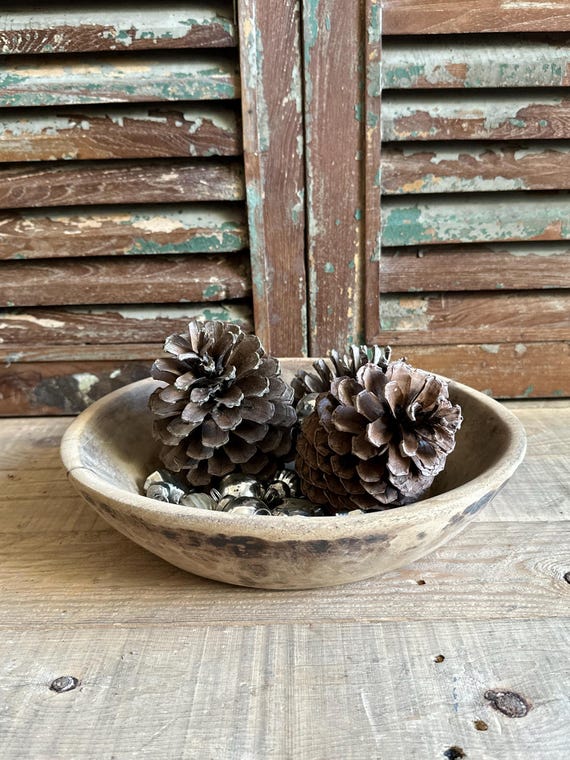 Wooden bowl wooden bowl old wood antique finish