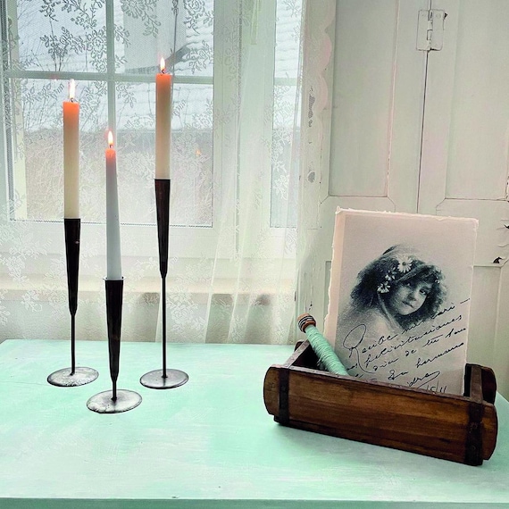 Brick-shaped wooden box with an antique finish, old wood, vintage. Storage decoration