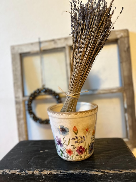 Ceramic pot, planter, plant pot, vintage decoration