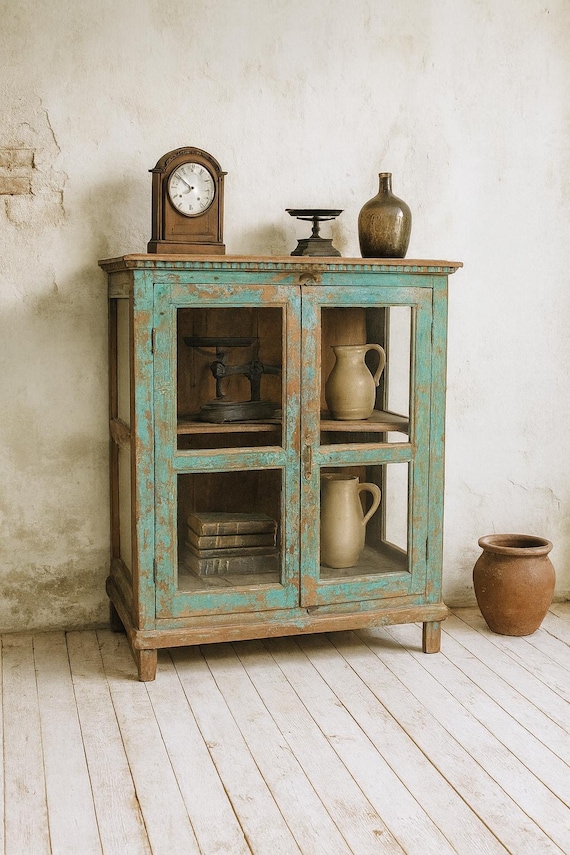 Cabinet display cabinet chest of drawers sideboard display cabinet furniture glass display cabinet shelf cabinet antique finish