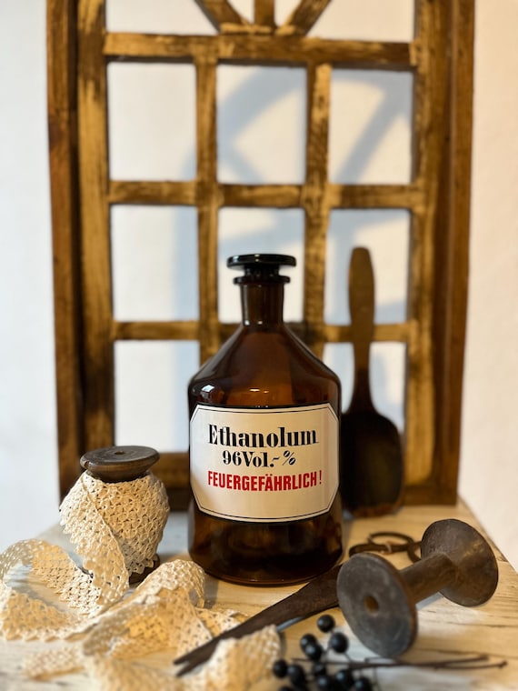 Old antique apothecary bottles, glass bottles, vintage