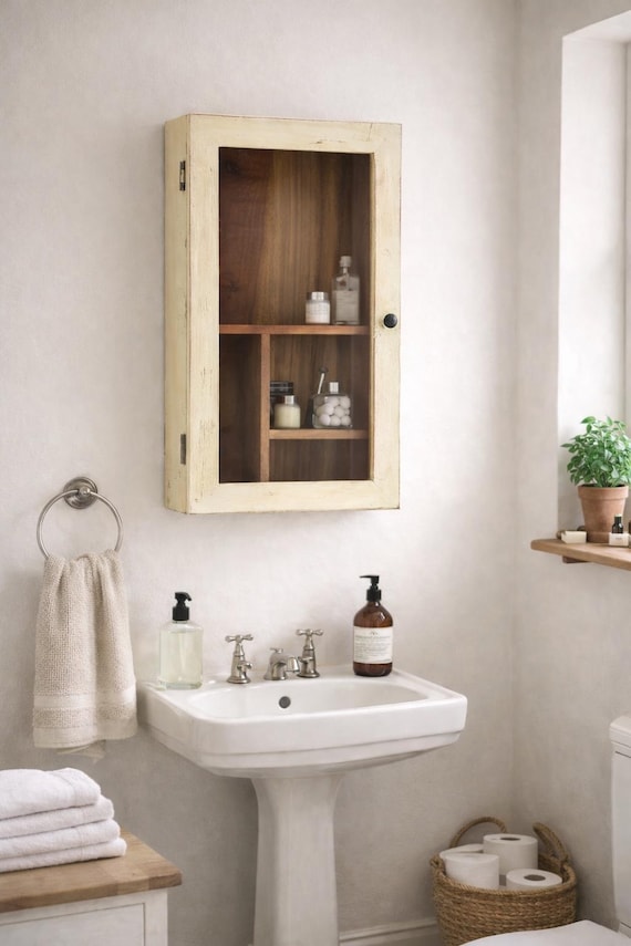 Display cabinet, wall cabinet, hanging display case, furniture, glass display case, shelf cabinet, antique finish