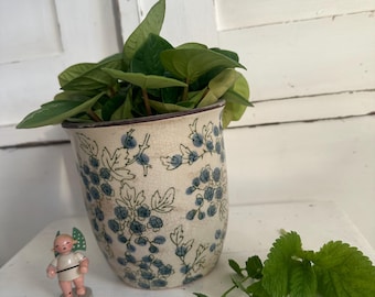 Ceramic pot, planter, vintage ceramic plant pot, plant container