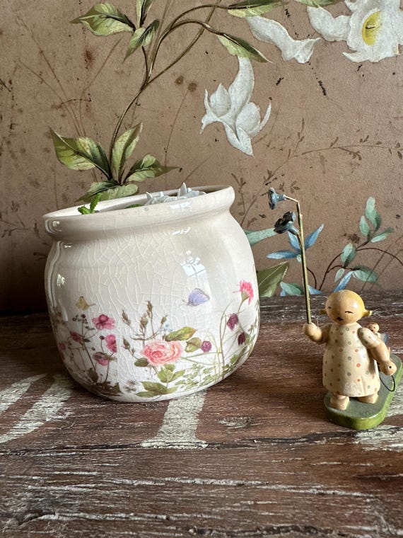 Jug ceramic pot planter plant pot decoration vintage