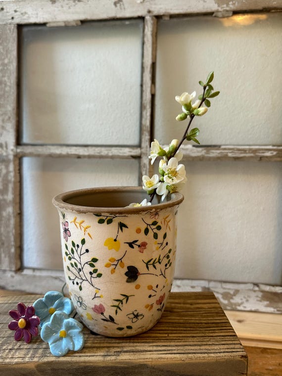 ceramic pot planter ceramic vintage