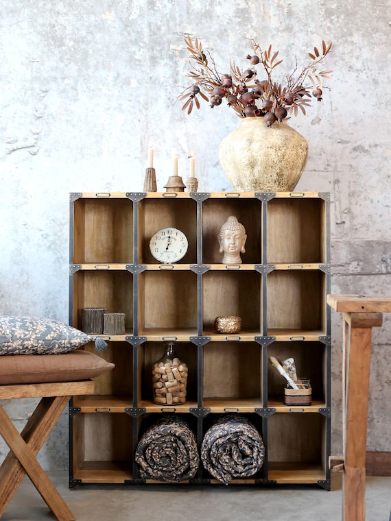 Shelf sorting shelf wooden shelf vintage shabby antique finish