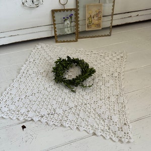 Crochet blanket tablecloth handmade runner