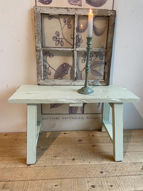 Bench Seat Water Bench Old Wood Unique Antique Finish Side Table Stool
