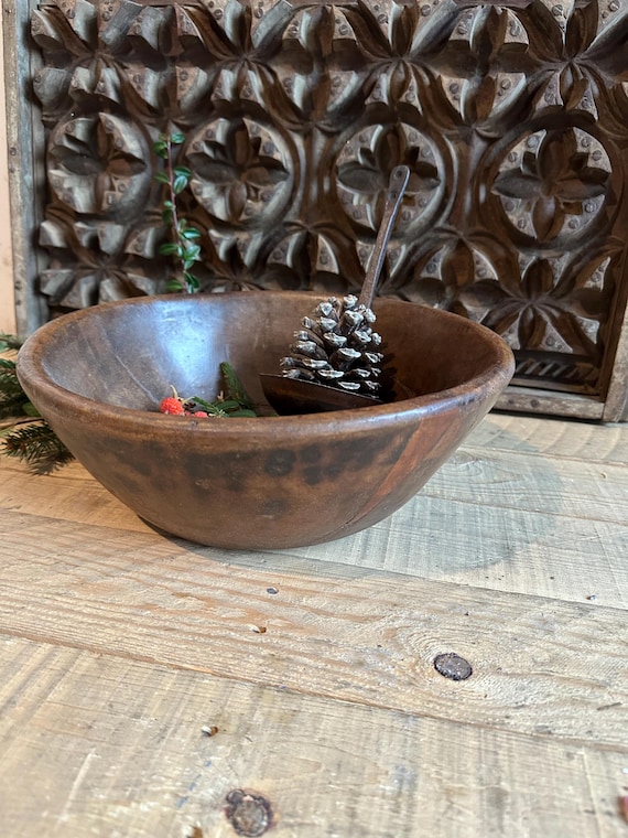 Wooden bowl wooden bowl old wood antique finish