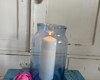 Vase glass vase glass vintage lantern old antique glass old antique blue glass