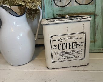 Retro coffee tin, coffee can, tin can, vintage storage tin