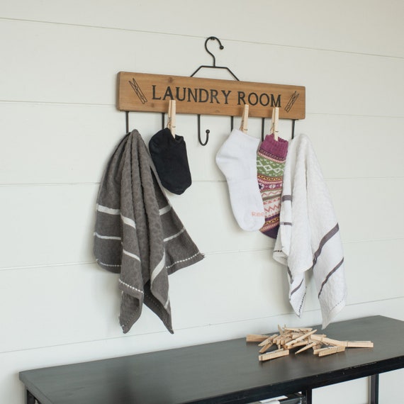 Organizer hook rack vintage wall shelf
