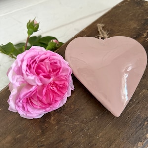 Heart pendant deco heart metal heart vintage