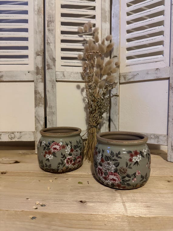 Ceramic pot pot planter vintage