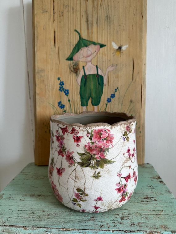 Ceramic pot pot planter vintage