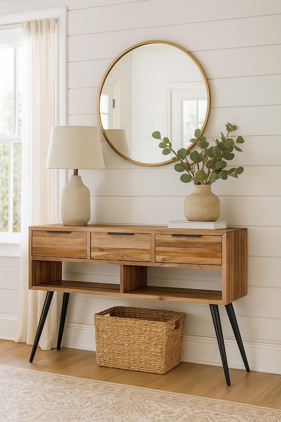 Table console table wooden table desk side table console table old wood antique finish unique vintage country house
