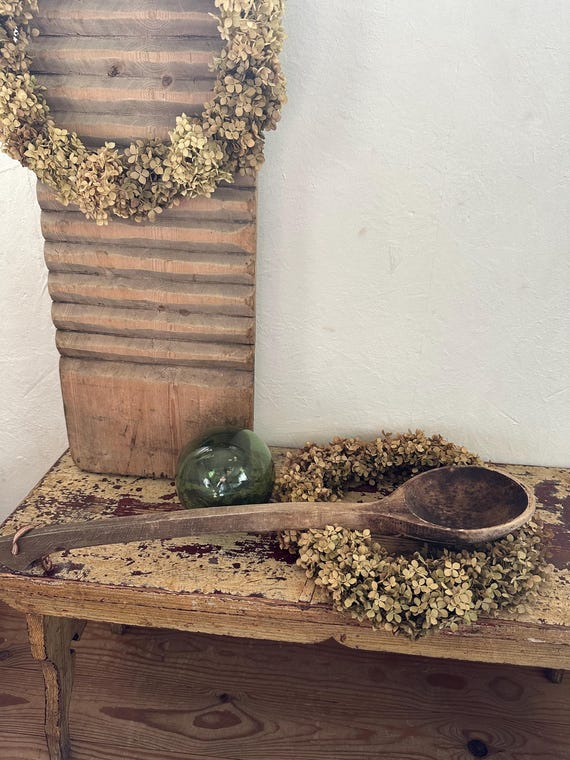 old antique wooden spoon decoration vintage