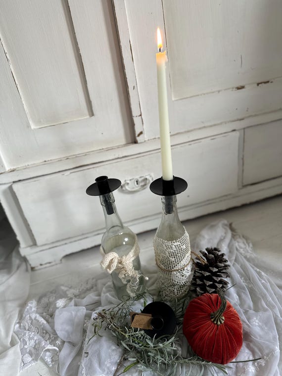 Candlestick candle holder for bottles decorative candles vintage