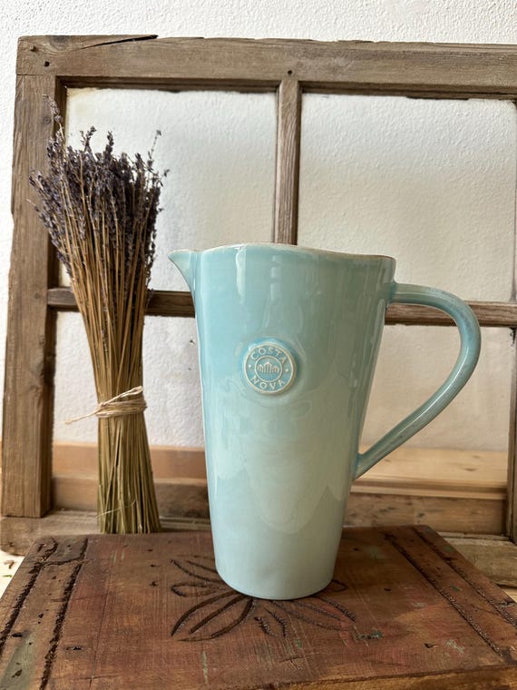 Jug Milk Jug White Ceramic Vase Stoneware 1.9 Liter