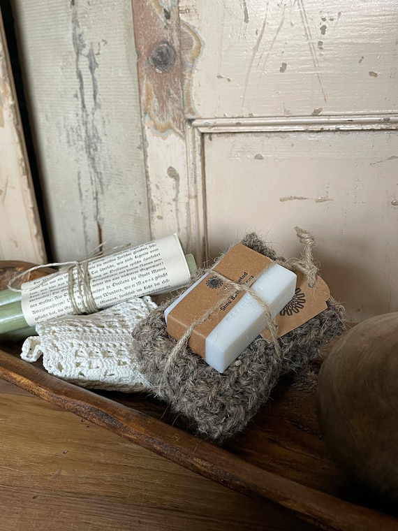 Soap natural soap goat hair glove gift