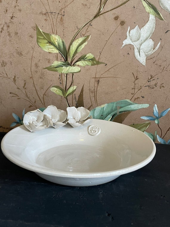 Bowl plate handmade ceramic vintage handmade Italian ceramics