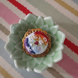 Be Kind Rainbow Angel Wings Embroidered Brooch; Teacher Gift