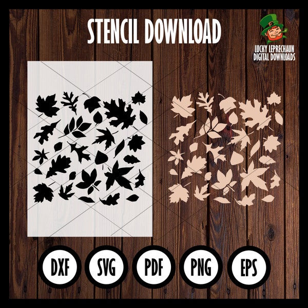 Leaf Stencil,SVG,PNG,EPS,Dxf,Pdf,cricut file,digital download,Stencil