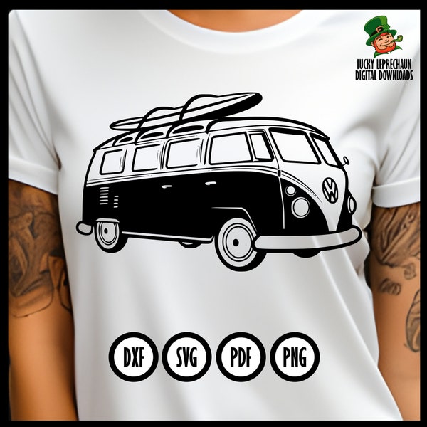 VW Camper van, SVG, PNG, fichier cricut, téléchargement numérique,