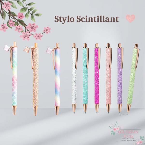 Stylo Scintillant | Métal Or rose | avec ou sans charms