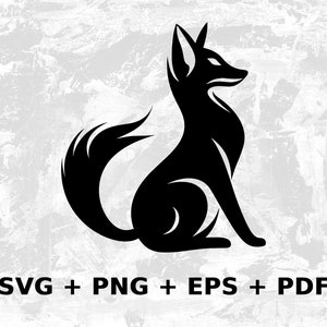 Fuchs Svg Png Eps, Kommerzielle Nutzung Clipart Vektorgrafiken für Wandkunst, Tshirts, Sublimation, Einladungen, Print on Demand