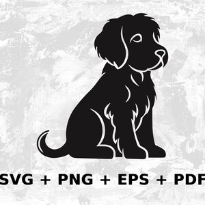 Welpe Svg Png Eps, Kommerzielle Nutzung Clipart Vektorgrafiken für Wandkunst, Tshirts, Sublimation, Einladungen, Print on Demand