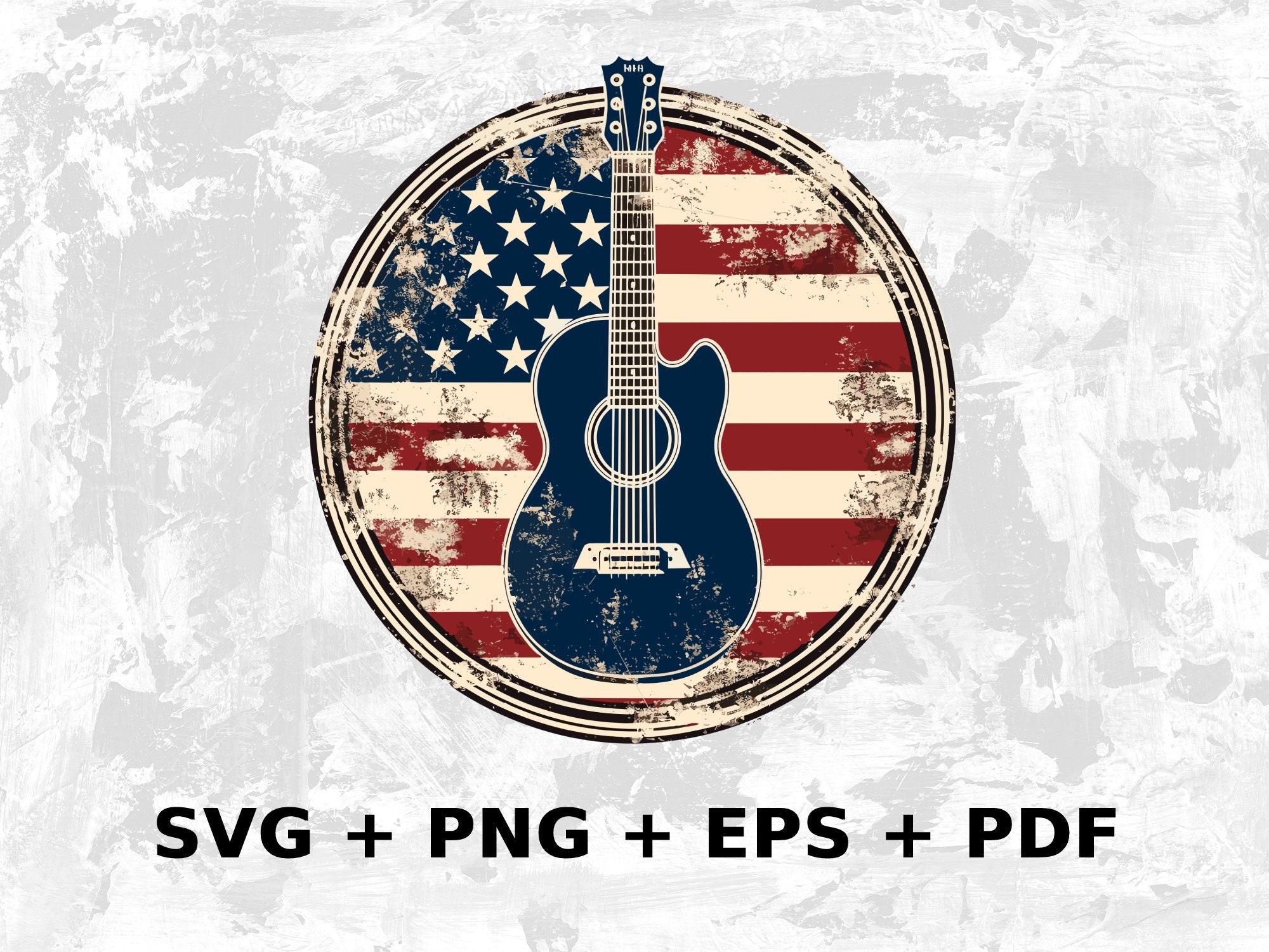 Piastra Per Collo Di Chitarra Elettrica E Basso - Bandiera Americana - Cromata, Made In USA