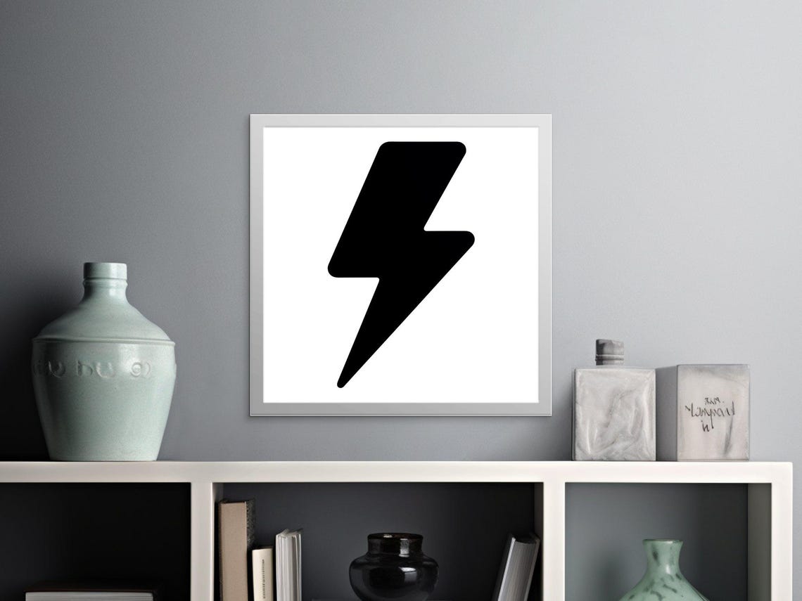 Lightning Bolt SVG Thunderbolt Electric Shock Silhouette Clipart Cut ...
