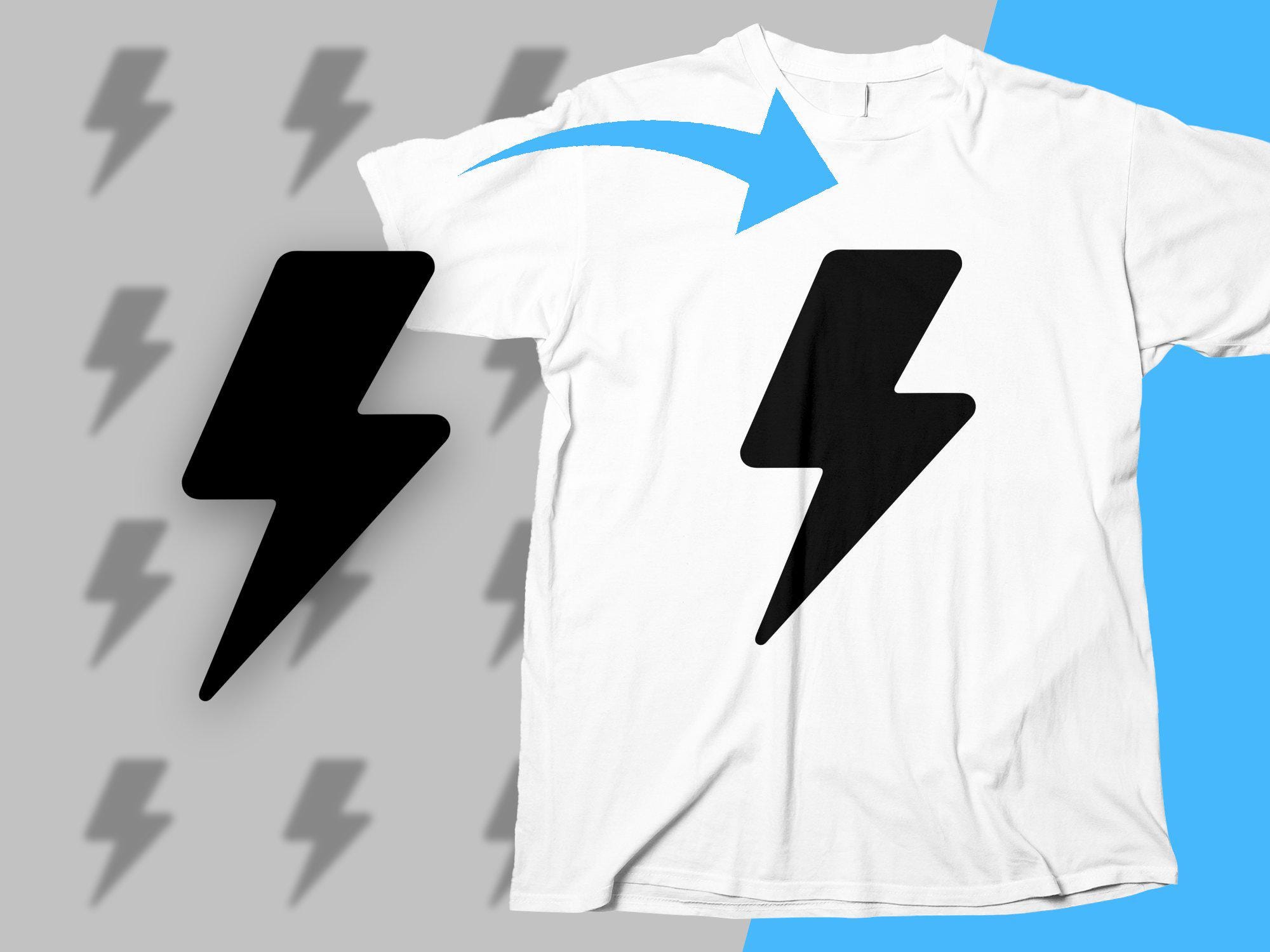 Lightning Bolt SVG - Thunderbolt Electric Shock Silhouette Clipart Cut ...