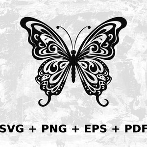 Schmetterling Svg Png Eps, Kommerzielle Nutzung Clipart Vektorgrafiken für Wandkunst, Tshirts, Sublimation, Einladungen, Print on Demand