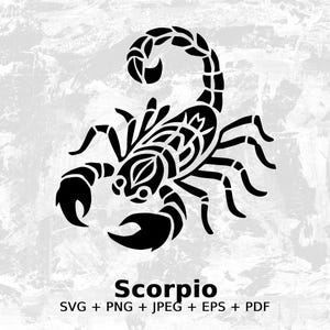 Scorpion SVG - Scorpion Silhouette imprimable graphique vectoriel, téléchargement instantané, utilisation commerciale, svg jpg png eps pdf